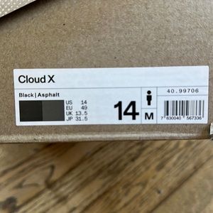Brand new (just tried them on) On Cloud X running shoes men’s 14